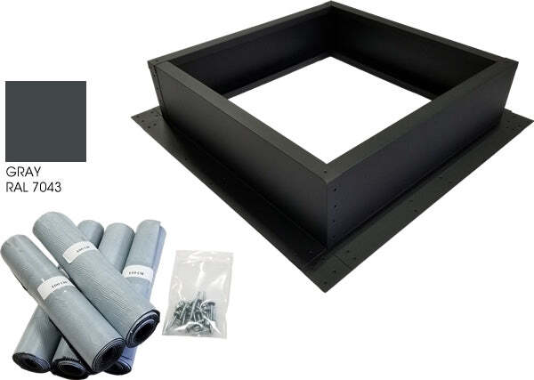 Attic Breeze Roof Curb Installation Kit – Weathered Gray