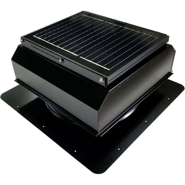 Attic Breeze UltraBreeze PRO 25W Self-Flashing solar attic fan, Jet Black