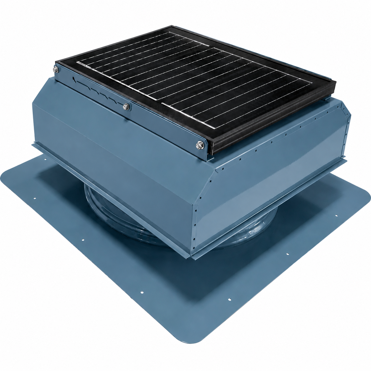 Attic Breeze UltraBreeze PRO 25W Self-Flashing solar attic fan, Hawaiian Blue