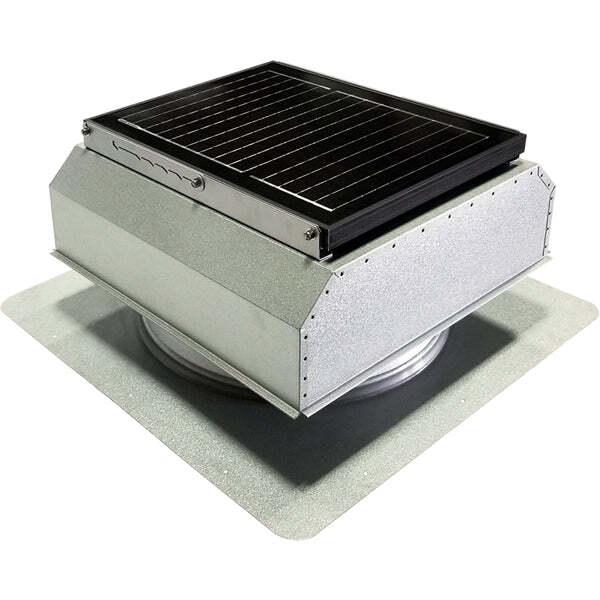 Attic Breeze UltraBreeze PRO 25W Self-Flashing solar attic fan, Mill Finish