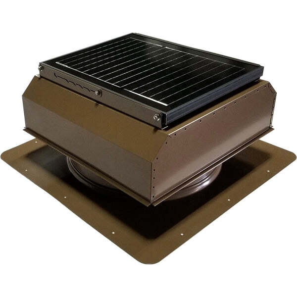 Attic Breeze UltraBreeze PRO 25W Self-Flashing solar attic fan, Shakewood