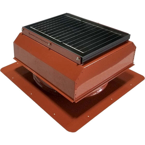 Attic Breeze UltraBreeze PRO 25W Self-Flashing solar attic fan, Terra Cotta
