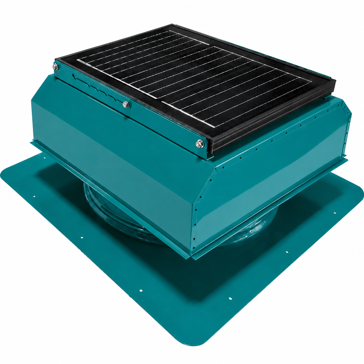 Attic Breeze UltraBreeze PRO 25W Self-Flashing solar attic fan, Turquoise