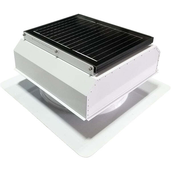 Attic Breeze UltraBreeze PRO 25W Self-Flashing solar attic fan, Polar White