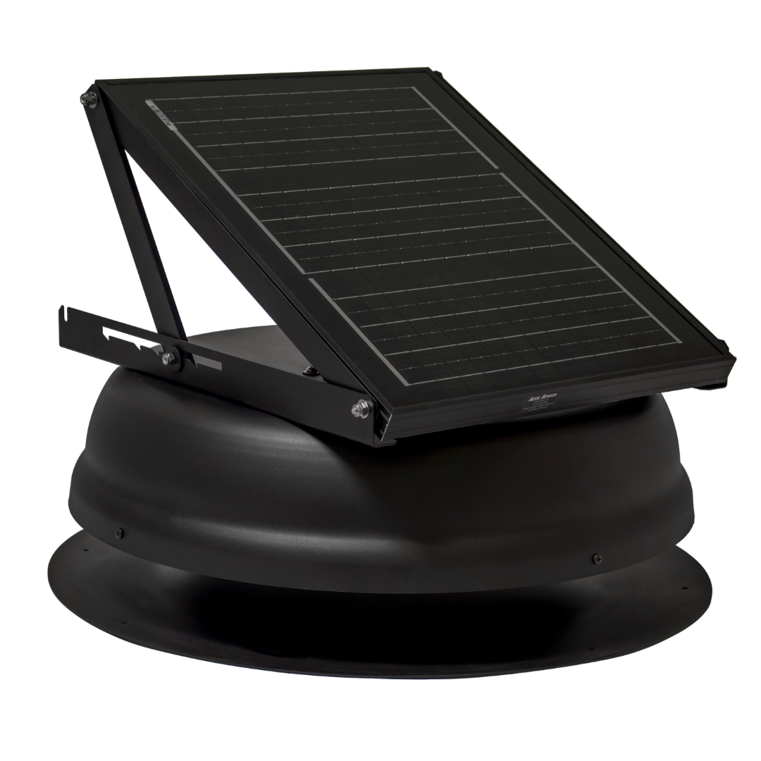 Attic Breeze AeroBreeze PRO 25W Self-Flashing solar attic fan, Bronze Brown