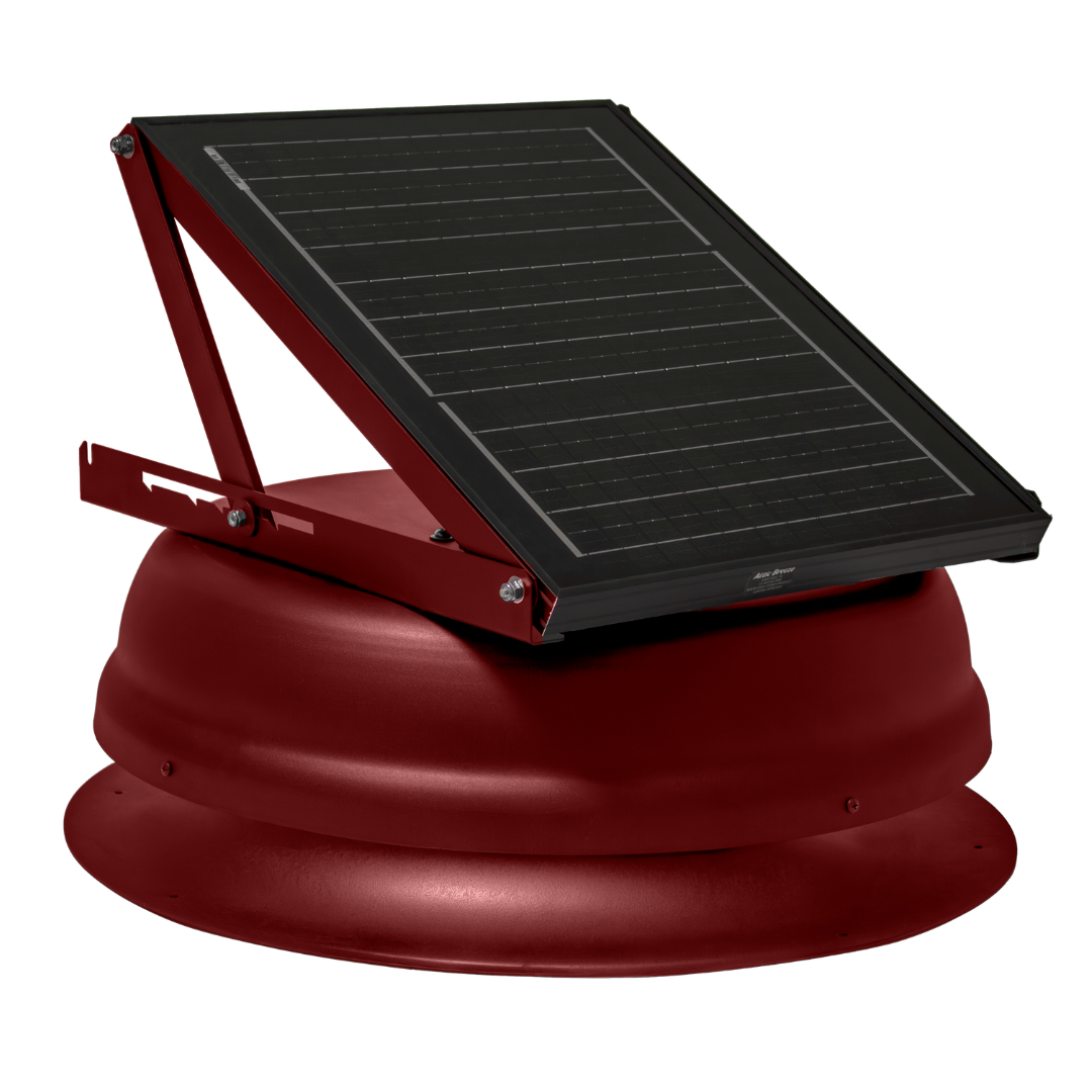 Attic Breeze AeroBreeze PRO 25W Self-Flashing solar attic fan, Brick Red