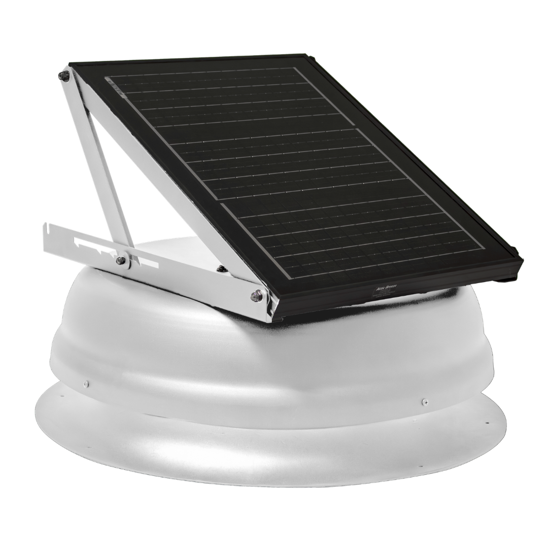Attic Breeze AeroBreeze PRO 25W Self-Flashing solar attic fan, Polar White
