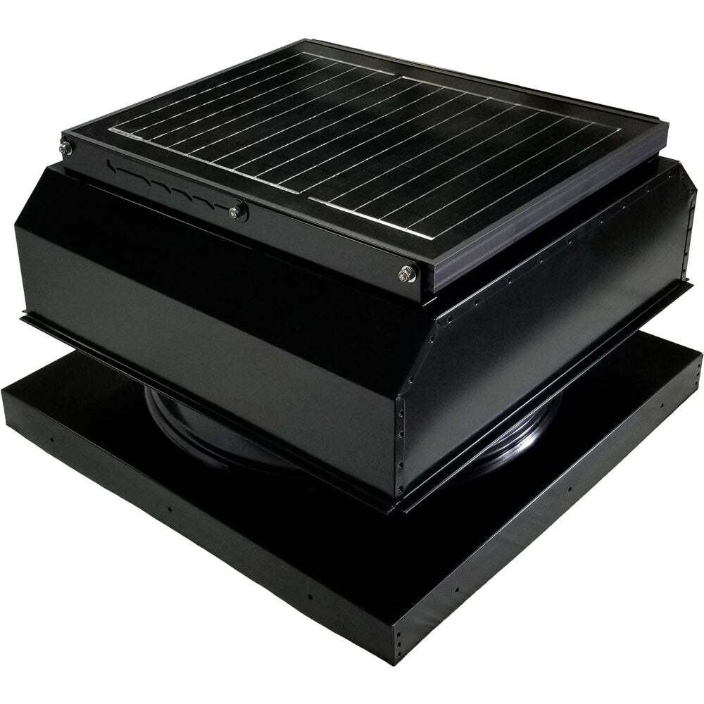 Attic Breeze UltraBreeze PRO 25W Curb Mount solar attic fan, Jet Black