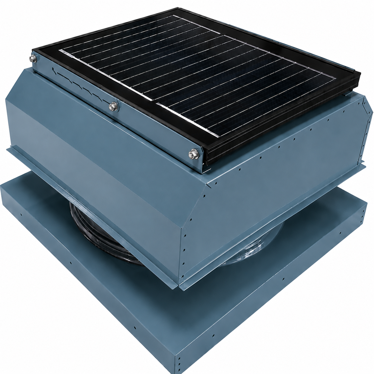 Attic Breeze UltraBreeze PRO 25W Curb Mount solar attic fan, Hawaiian Blue