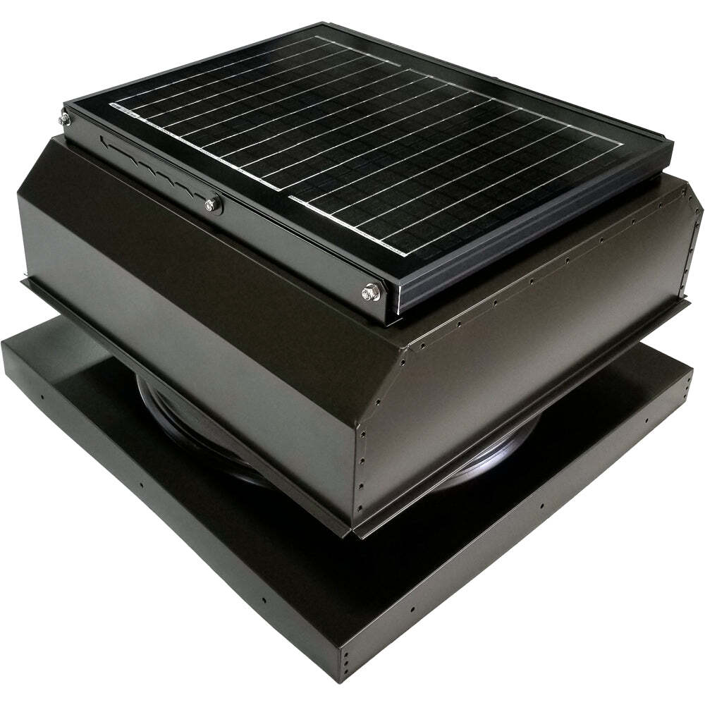 Attic Breeze UltraBreeze PRO 25W Curb Mount solar attic fan, Bronze Brown
