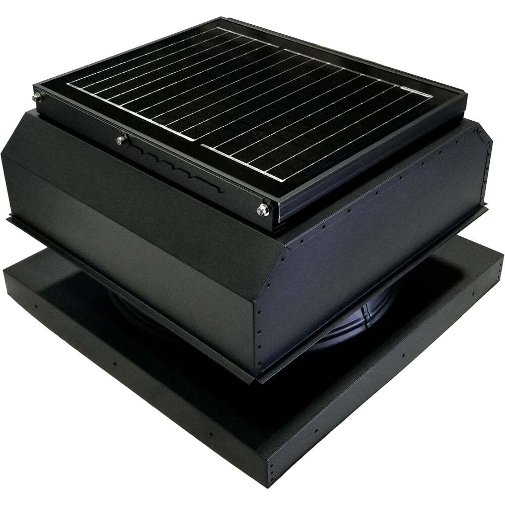 Attic Breeze UltraBreeze PRO 25W Curb Mount solar attic fan, Textured Black