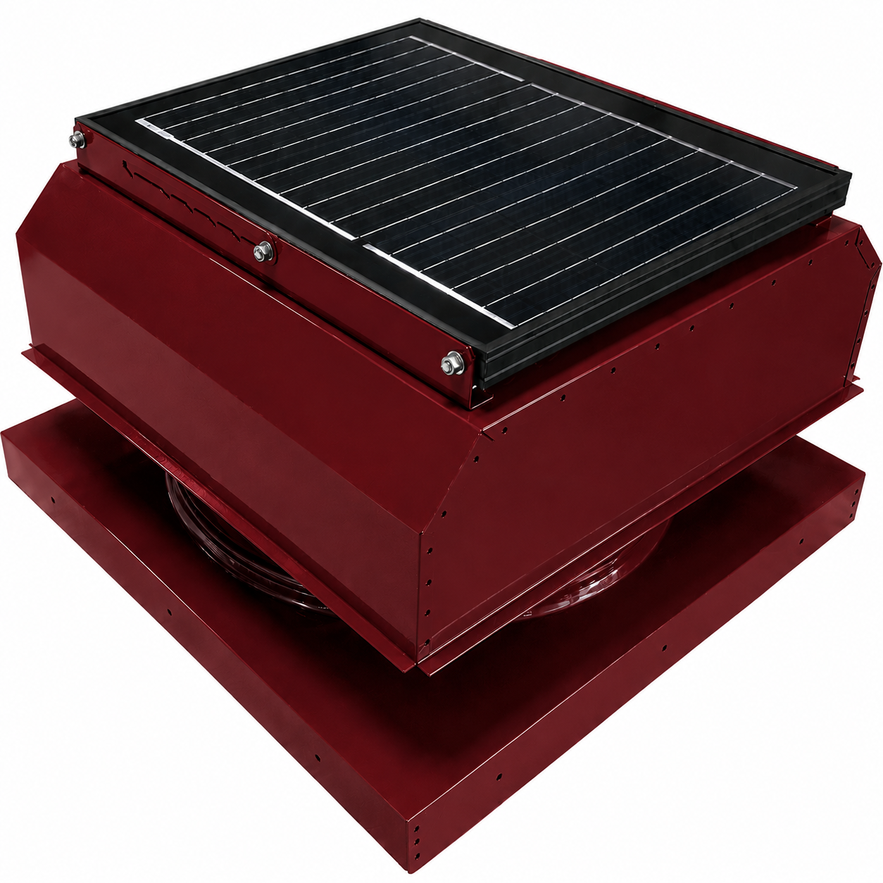 Attic Breeze UltraBreeze PRO 25W Curb Mount solar attic fan, Brick Red