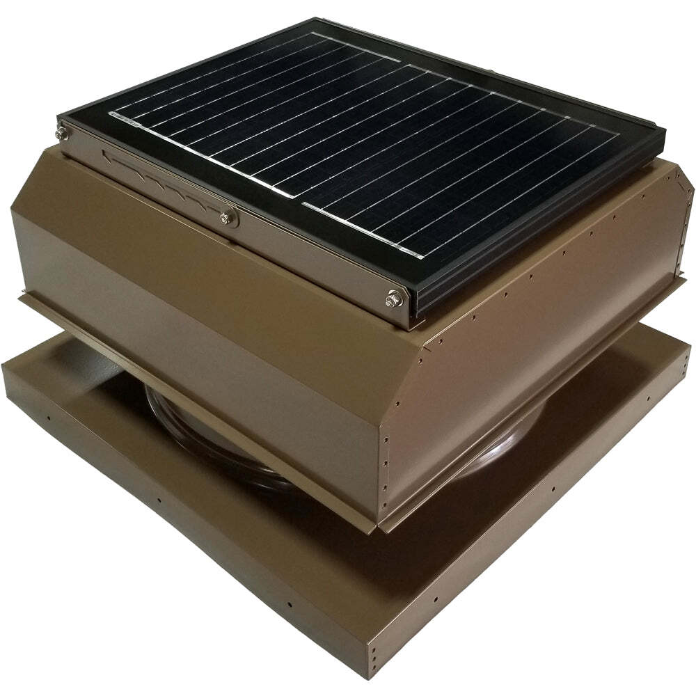 Attic Breeze UltraBreeze PRO 25W Curb Mount solar attic fan, Shakewood