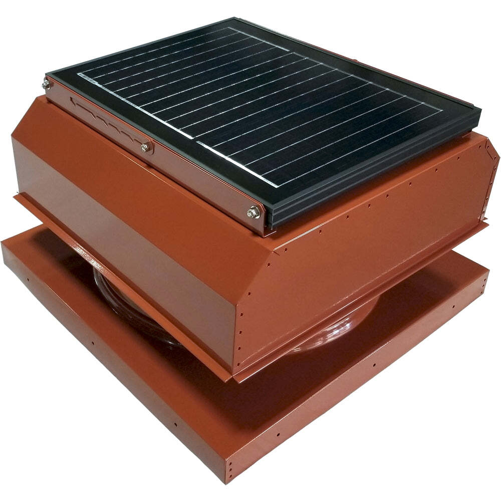 Attic Breeze UltraBreeze PRO 25W Curb Mount solar attic fan, Terra Cotta