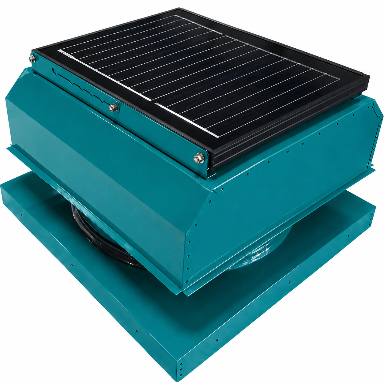 Attic Breeze UltraBreeze PRO 25W Curb Mount solar attic fan, Turquoise
