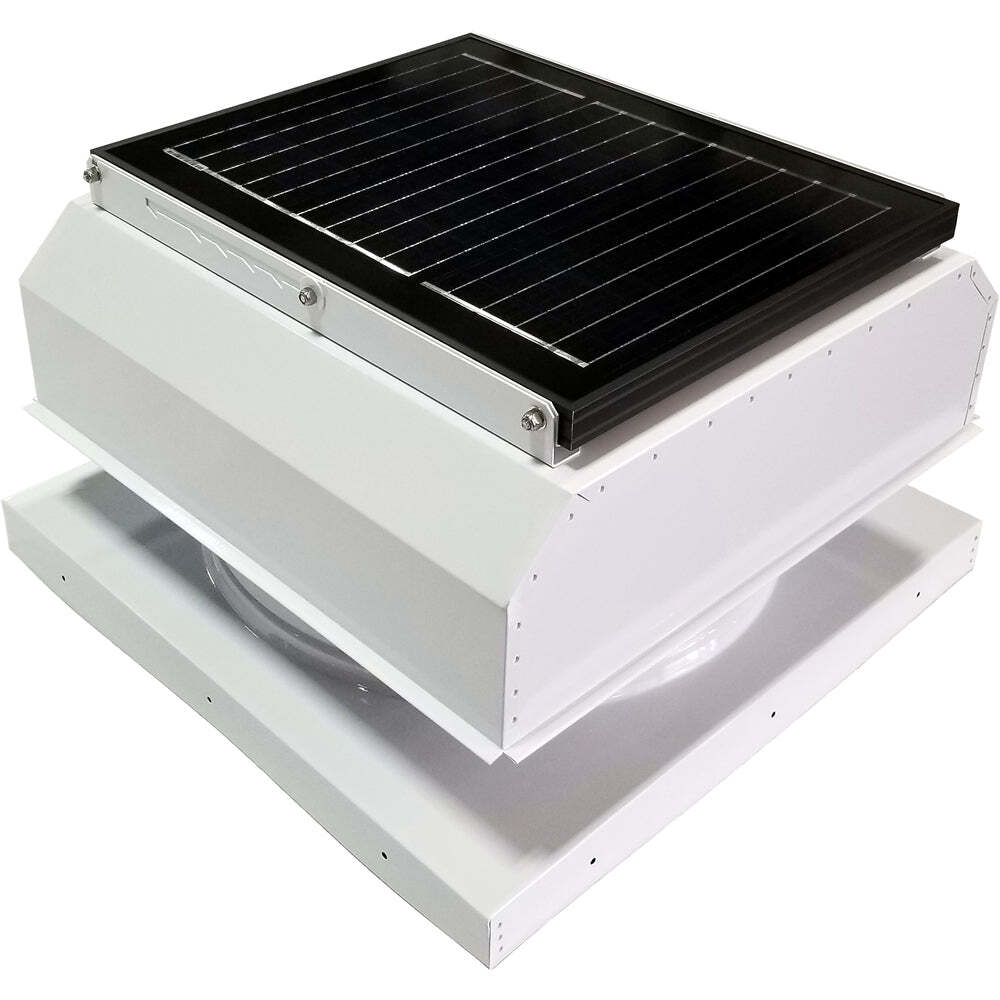 Attic Breeze UltraBreeze PRO 25W Curb Mount solar attic fan, Polar White