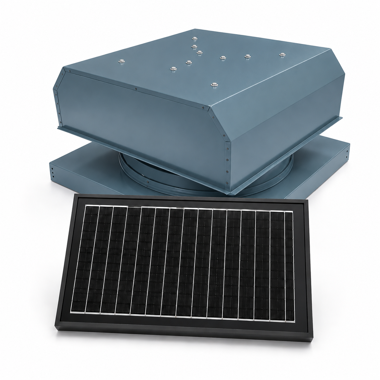 Attic Breeze UltraBreeze PRO 25W Curb Mount solar attic fan, Hawaiian Blue