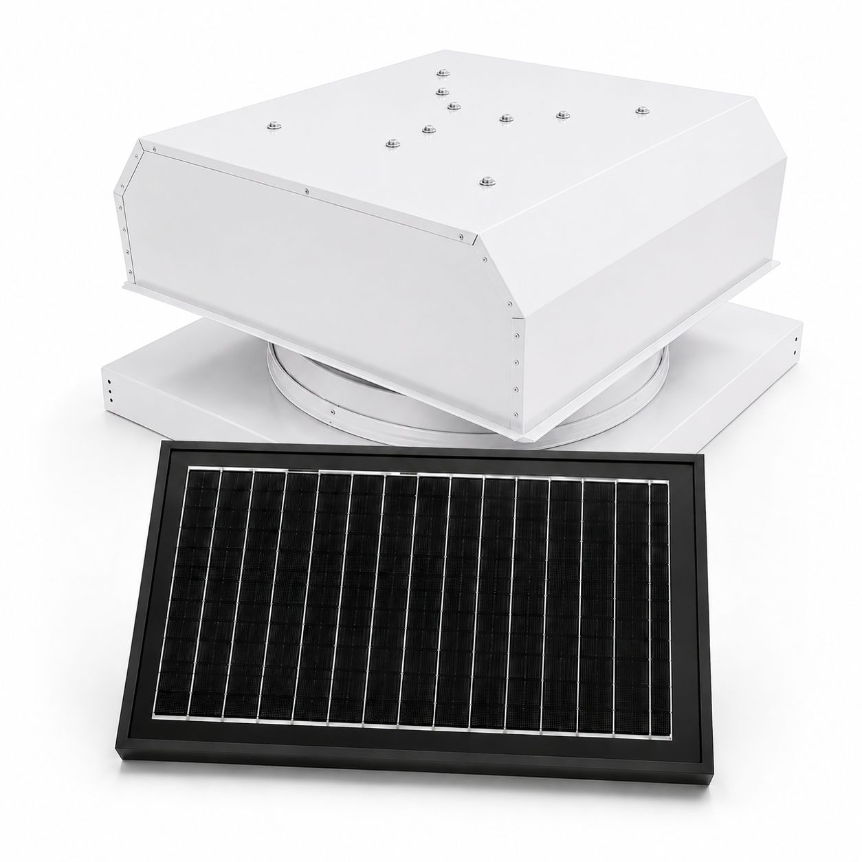 Attic Breeze UltraBreeze PRO 25W Curb Mount solar attic fan, Polar White