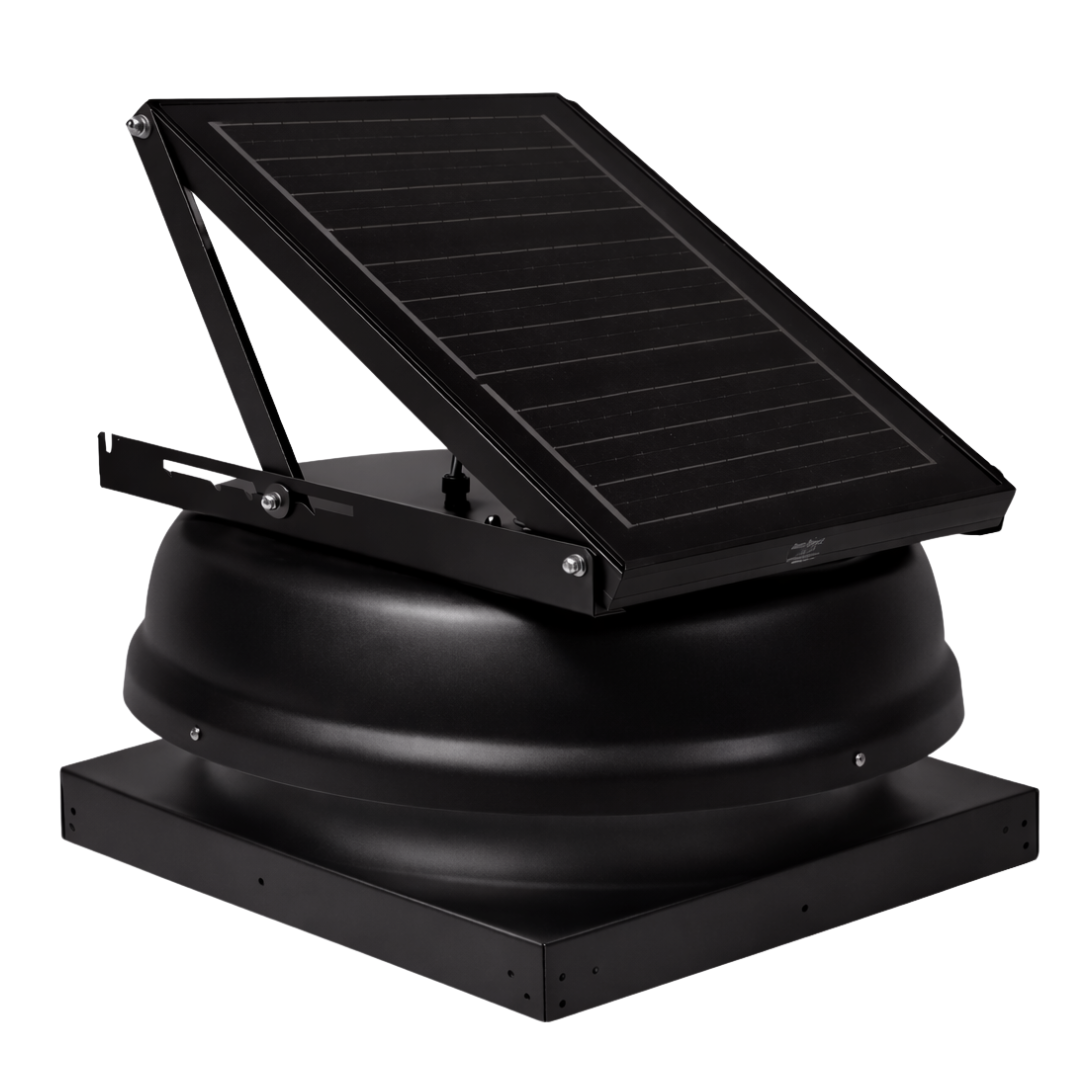 Attic Breeze AeroBreeze PRO 25W Curb Mount solar attic fan, Textured Black