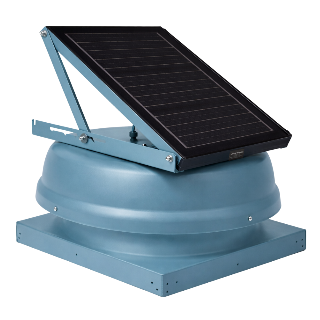 Attic Breeze AeroBreeze PRO 25W Curb Mount solar attic fan, Hawaiian Blue