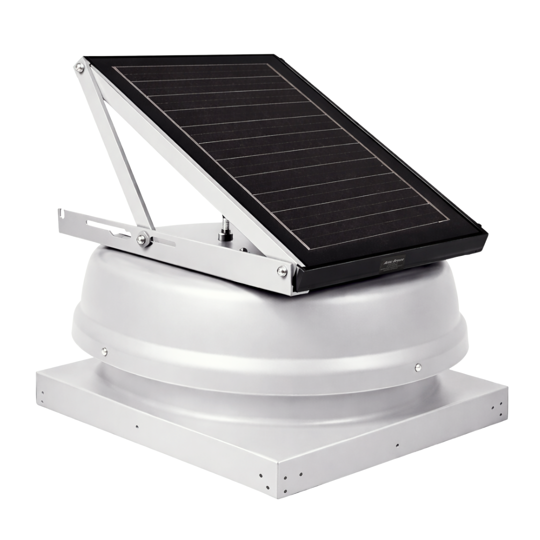 Attic Breeze AeroBreeze PRO 25W Curb Mount solar attic fan, Polar White