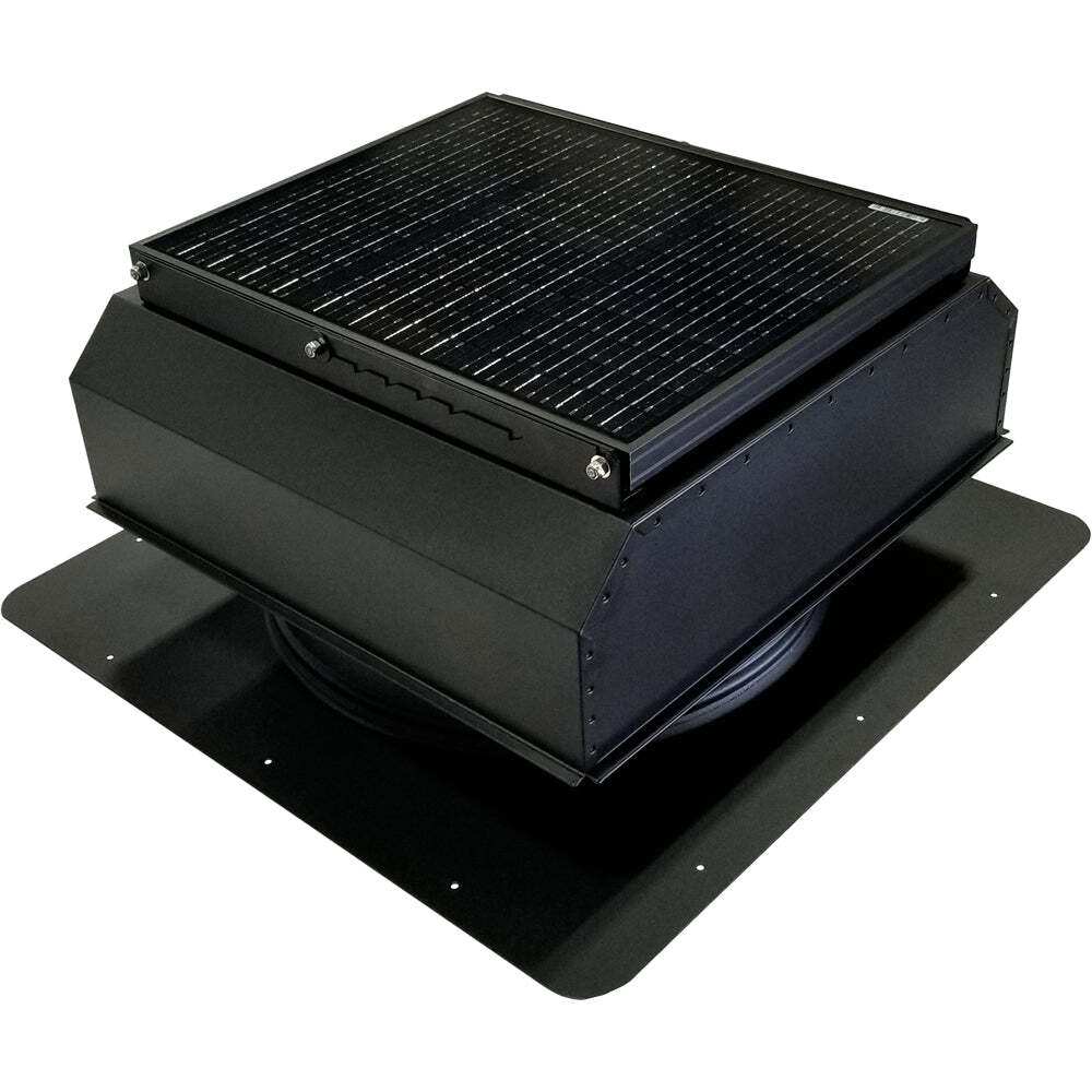 Attic Breeze UltraBreeze HP 35W Self-Flashing solar attic fan, Jet Black