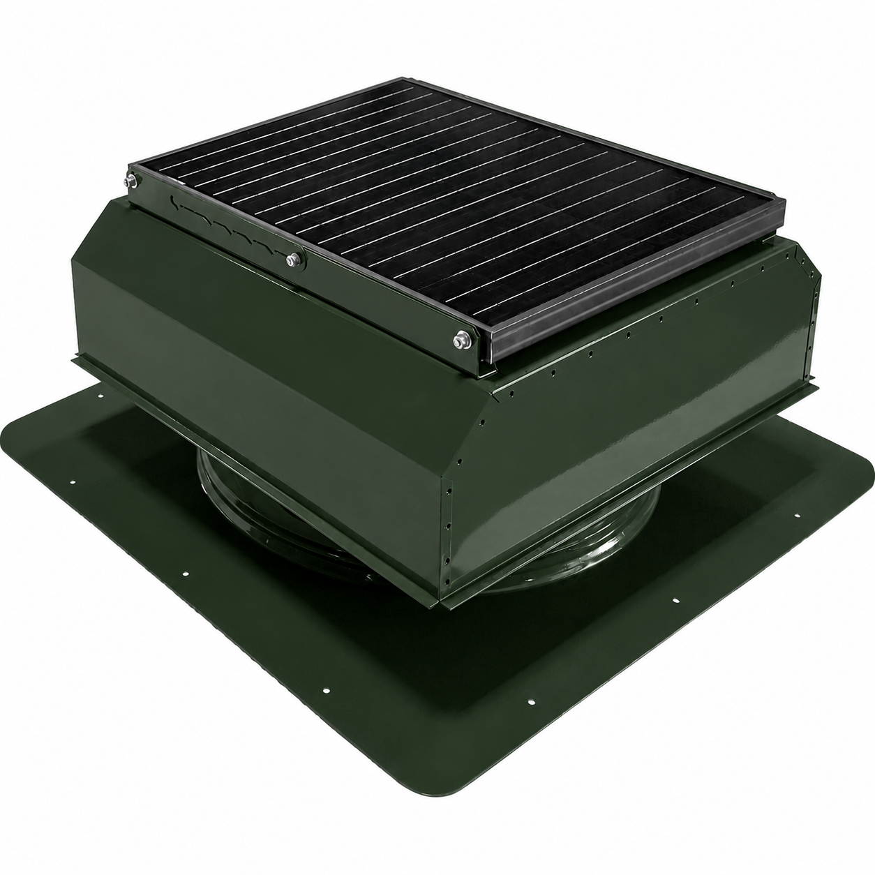 Attic Breeze UltraBreeze HP 35W Self-Flashing solar attic fan, Classic Green