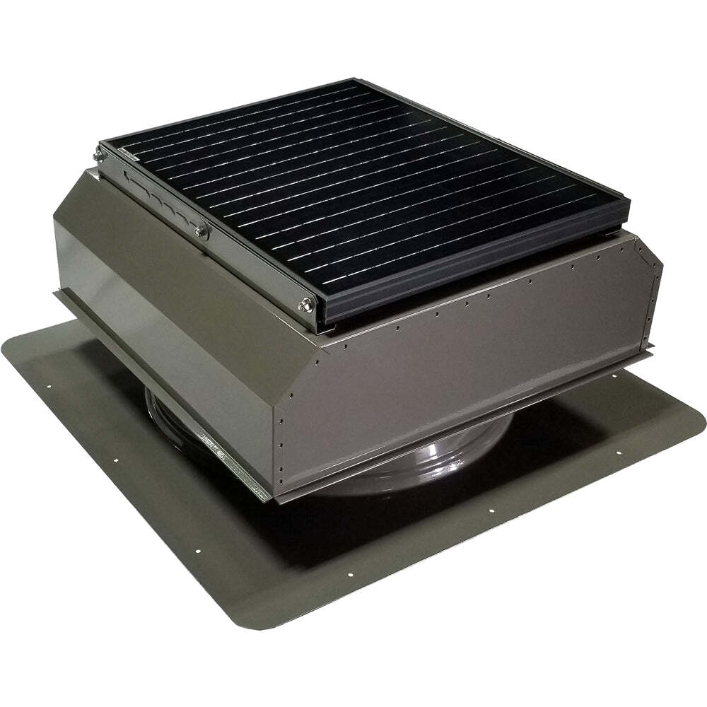 Attic Breeze UltraBreeze HP 35W Self-Flashing solar attic fan, Weathered Gray