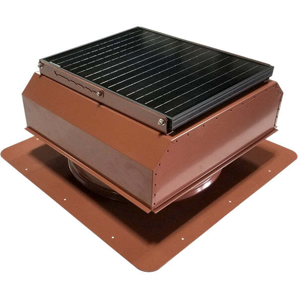 Attic Breeze UltraBreeze HP 35W Self-Flashing solar attic fan, Hickory