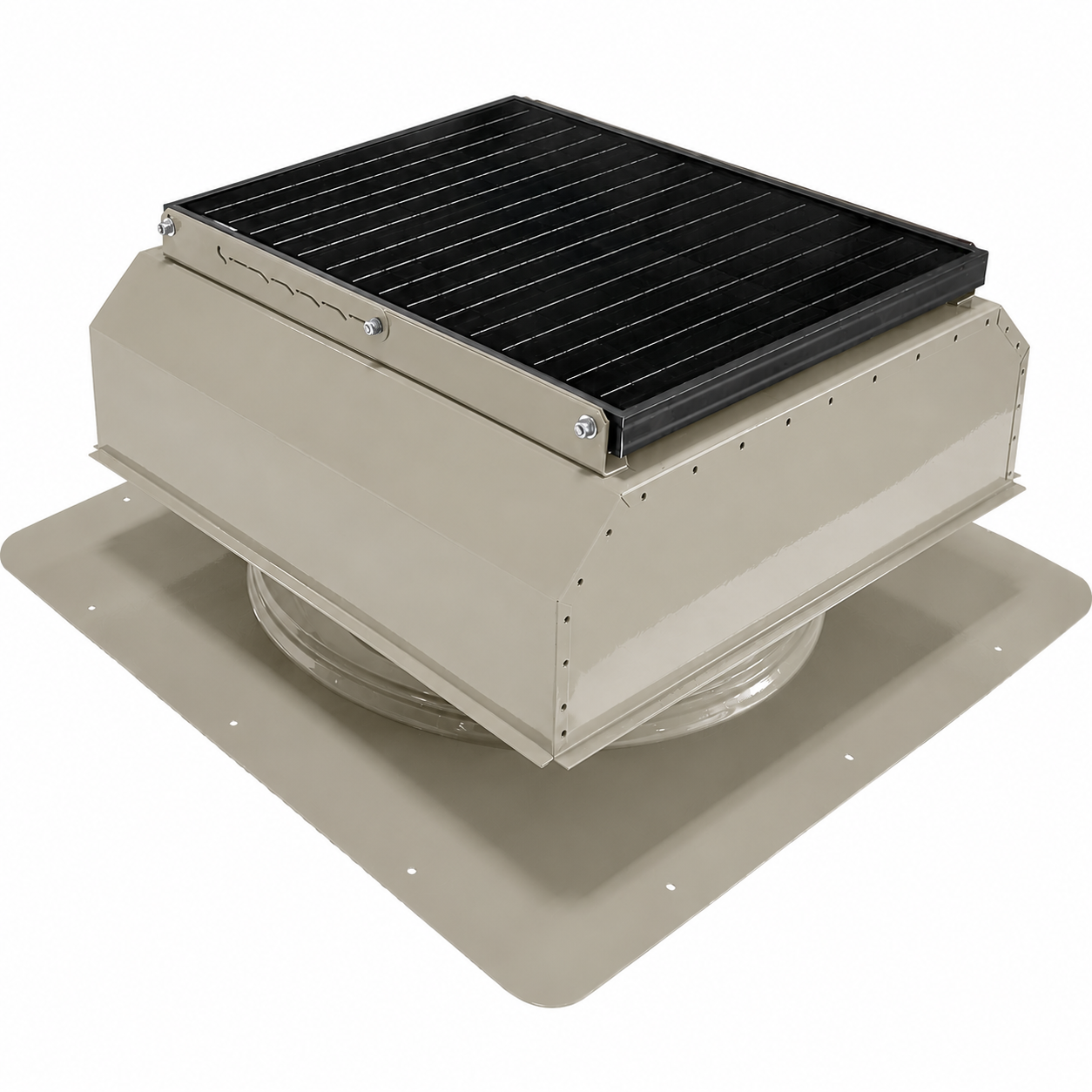 Attic Breeze UltraBreeze HP 35W Self-Flashing solar attic fan, Sandstone