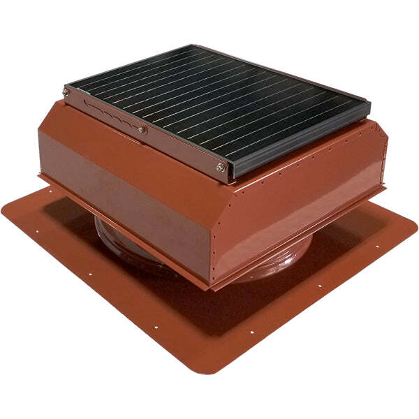 Attic Breeze UltraBreeze HP 35W Self-Flashing solar attic fan, Terra Cotta