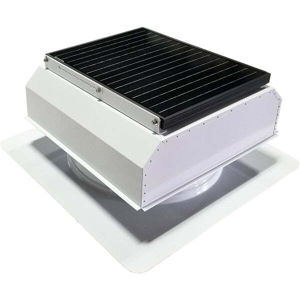 Attic Breeze UltraBreeze HP 35W Self-Flashing solar attic fan, Polar White