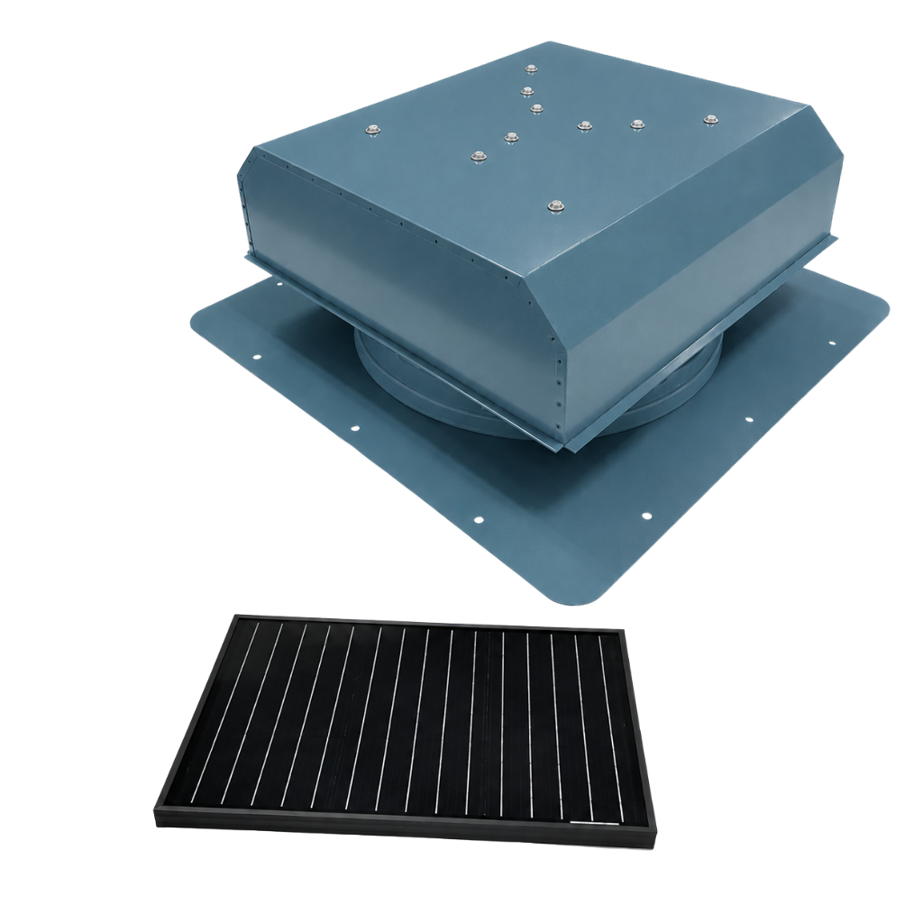 Attic Breeze UltraBreeze HP 35W Self-Flashing solar attic fan, Hawaiian Blue