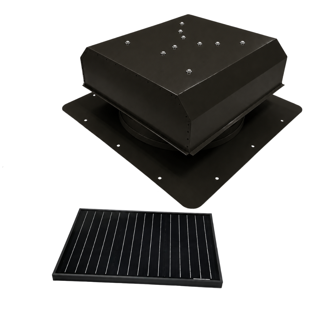 Attic Breeze UltraBreeze HP 35W Self-Flashing solar attic fan, Bronze Brown