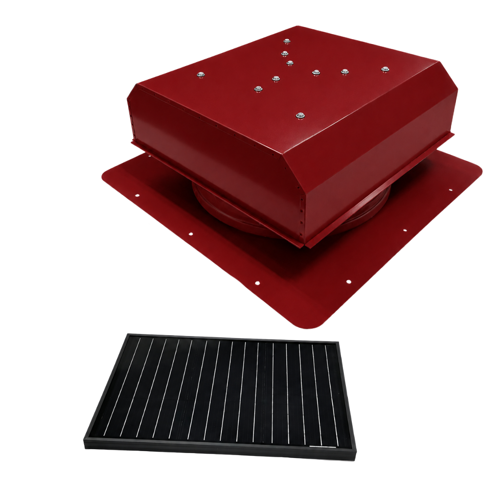 Attic Breeze UltraBreeze HP 35W Self-Flashing solar attic fan, Brick Red