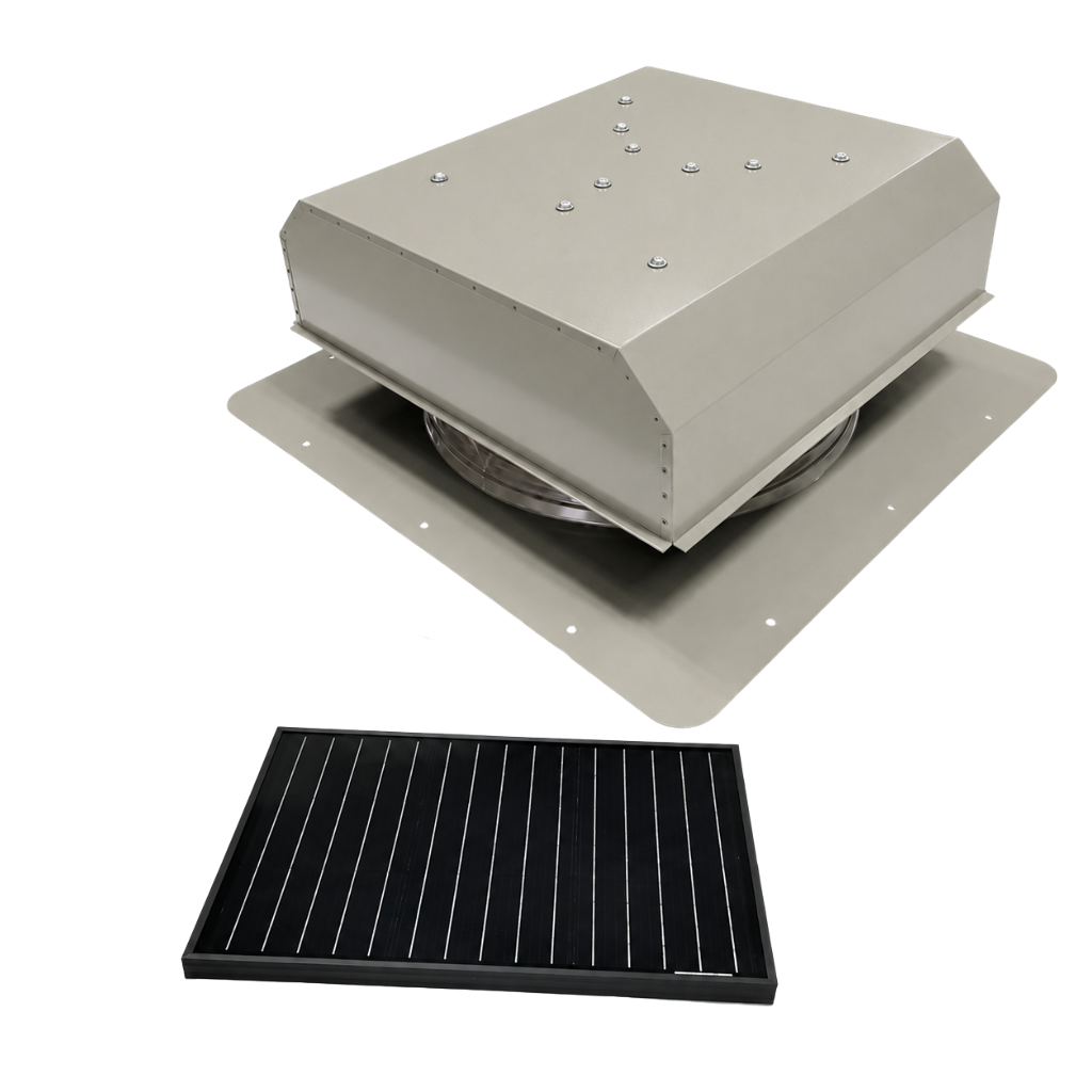 Attic Breeze UltraBreeze HP 35W Self-Flashing solar attic fan, Sandstone