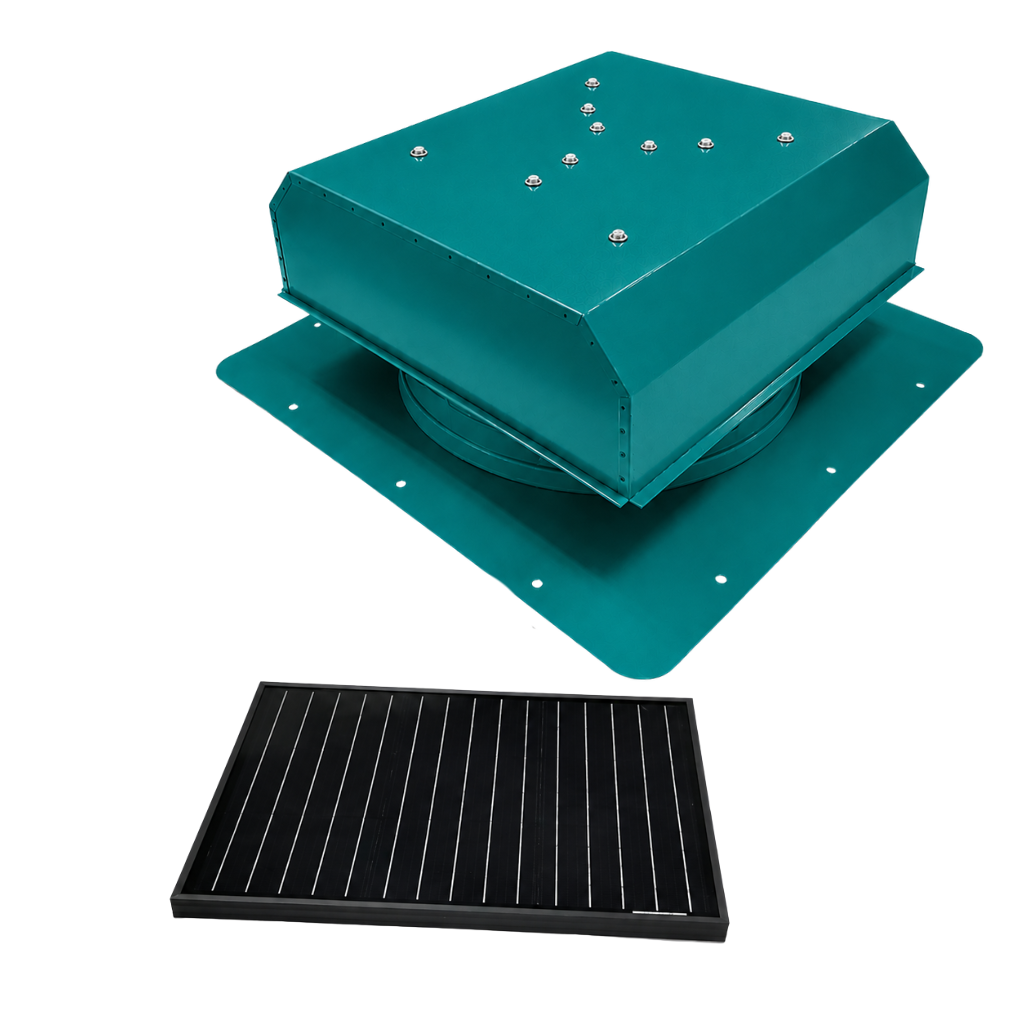 Attic Breeze UltraBreeze HP 35W Self-Flashing solar attic fan, Turquoise