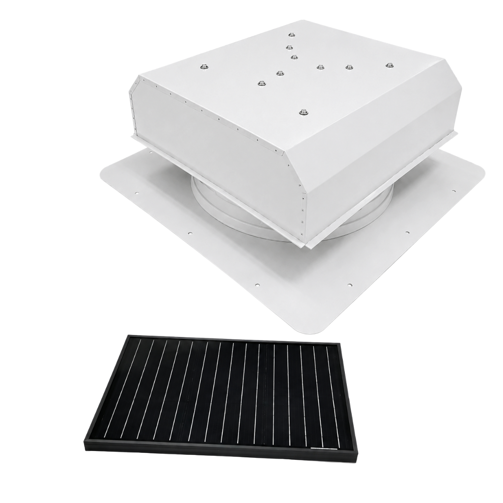 Attic Breeze UltraBreeze HP 35W Self-Flashing solar attic fan, Polar White