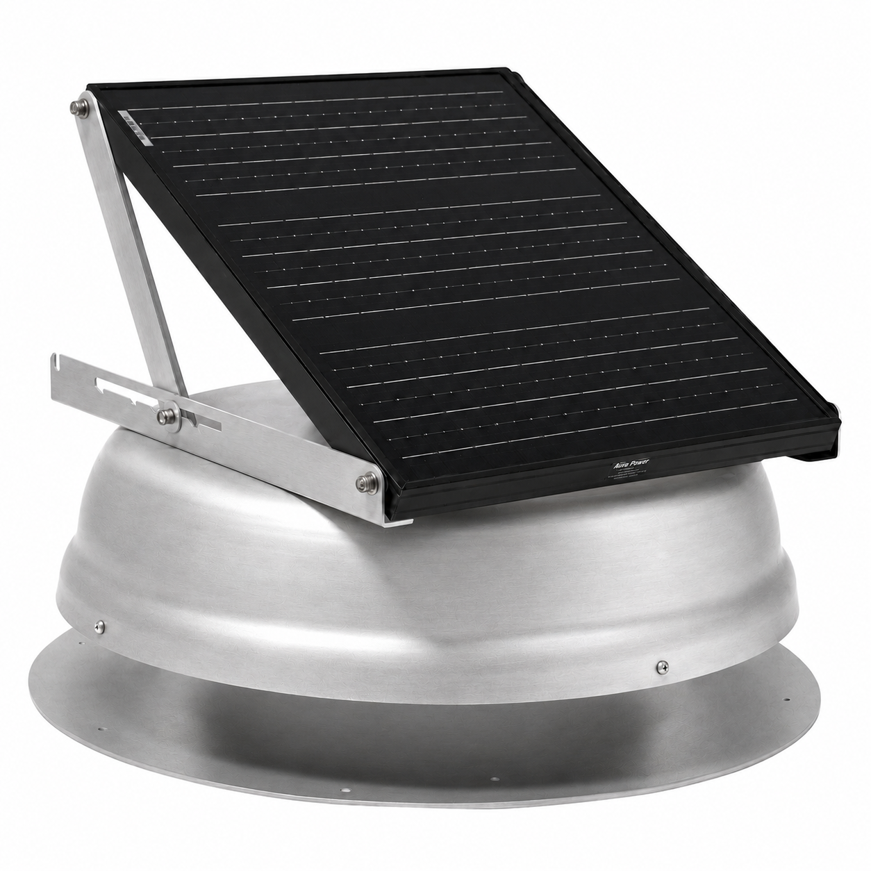 Attic Breeze AeroBreeze HP 35W Self-Flashing solar attic fan, Mill Finish