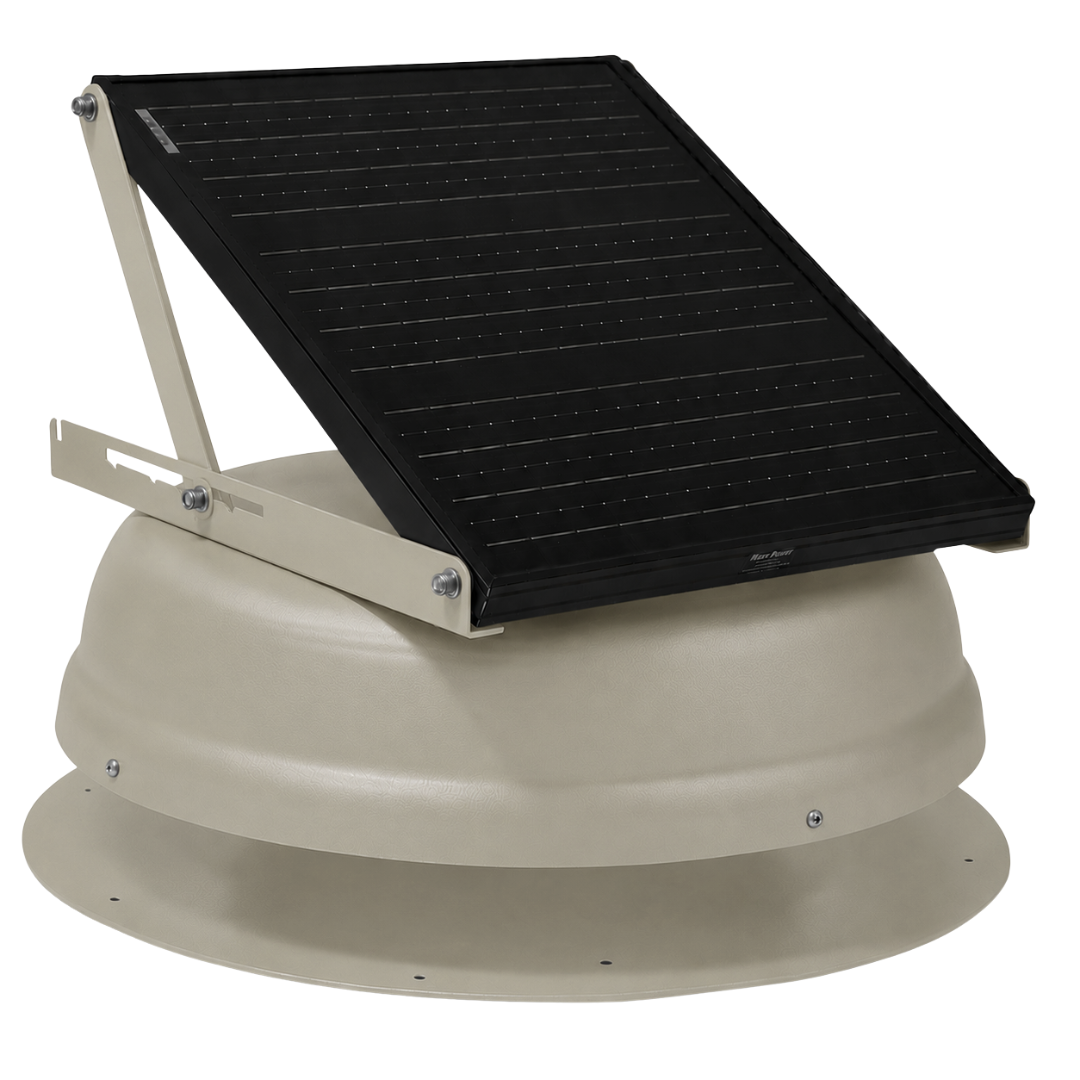 Attic Breeze AeroBreeze HP 35W Self-Flashing solar attic fan, Sandstone