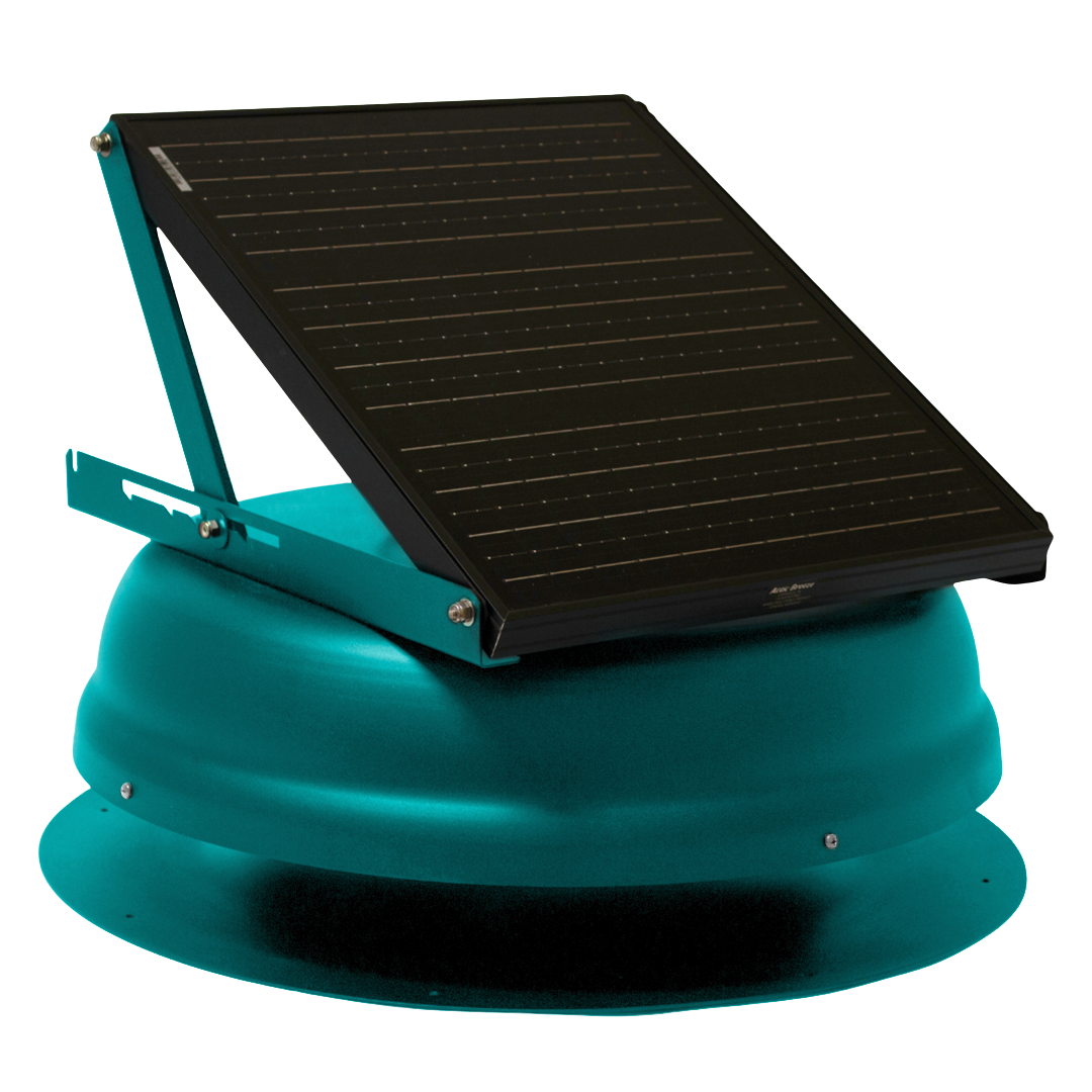 Attic Breeze AeroBreeze HP 35W Self-Flashing solar attic fan, Turquoise