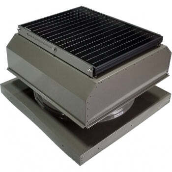 Attic Breeze UltraBreeze HP 35W Curb Mount solar attic fan, Weathered Gray