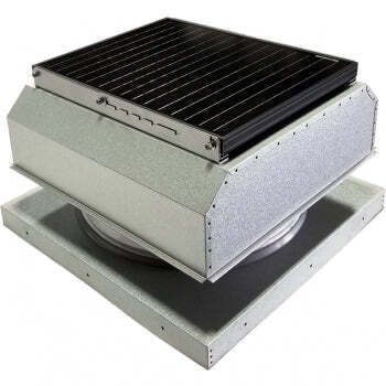 Attic Breeze UltraBreeze HP 35W Curb Mount solar attic fan, Mill Finish