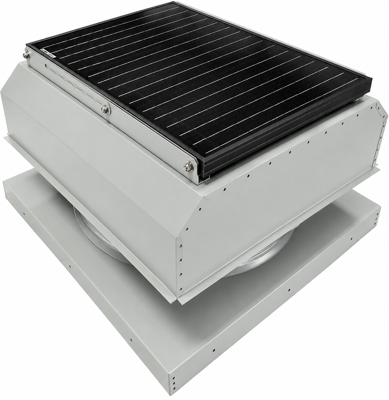 Attic Breeze UltraBreeze HP 35W Curb Mount solar attic fan, Anodized Silver