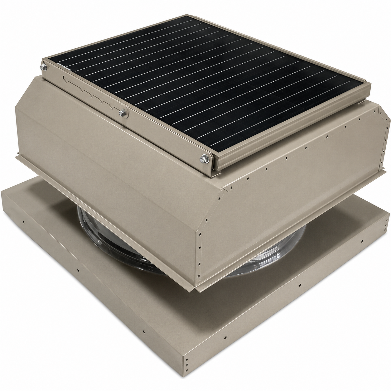 Attic Breeze UltraBreeze HP 35W Curb Mount solar attic fan, Sandstone