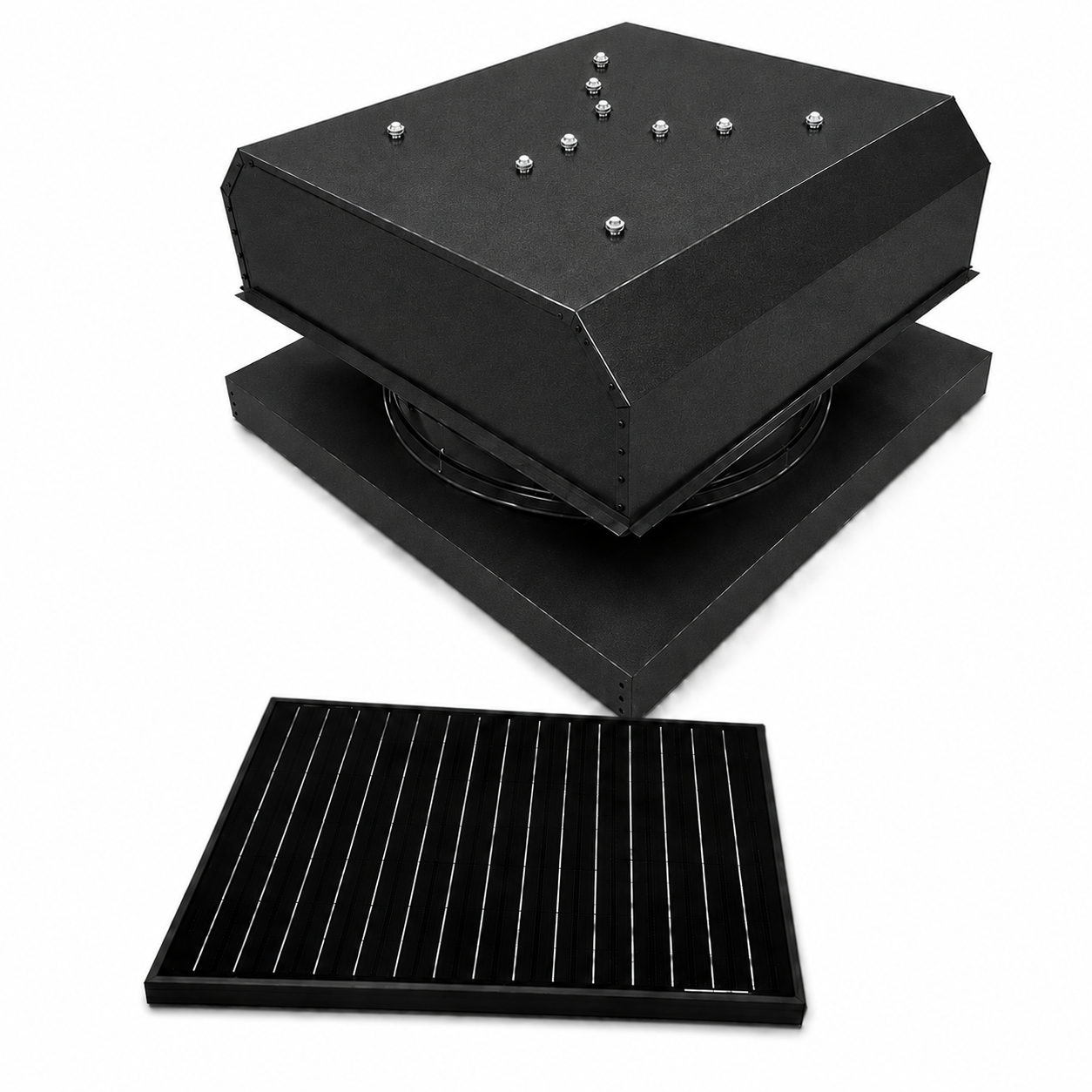Attic Breeze UltraBreeze HP 35W Curb Mount solar attic fan, Textured Black