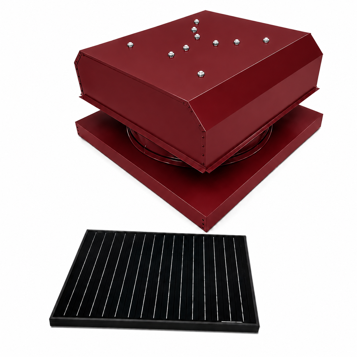Attic Breeze UltraBreeze HP 35W Curb Mount solar attic fan, Brick Red