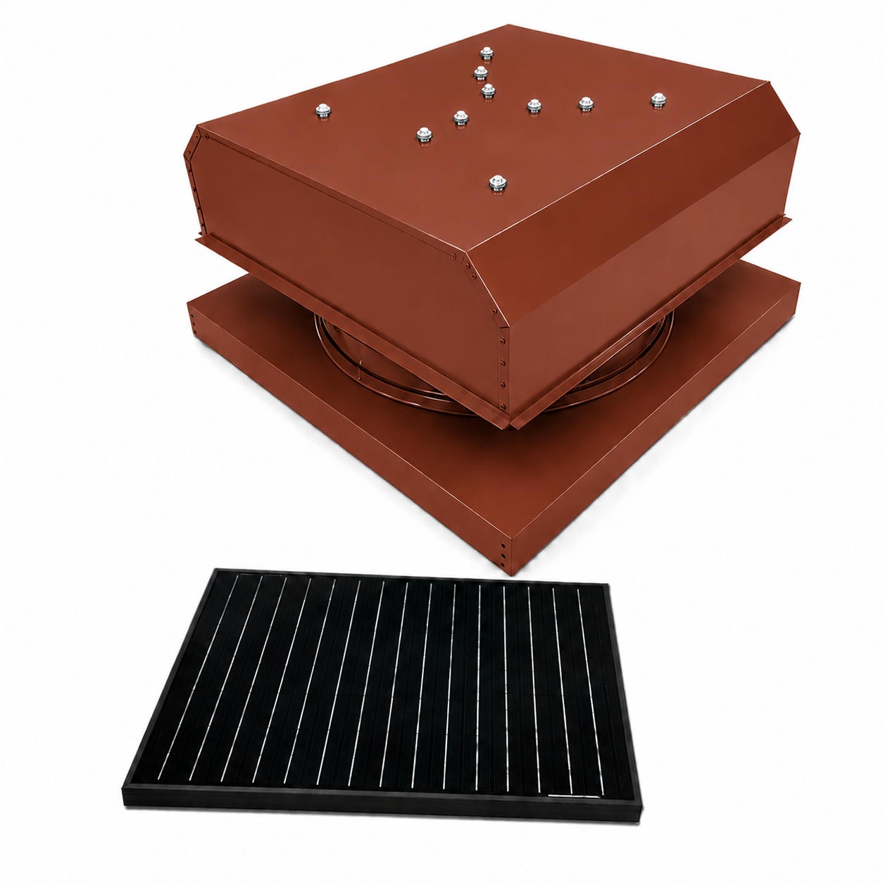 Attic Breeze UltraBreeze HP 35W Curb Mount solar attic fan, Terra Cotta