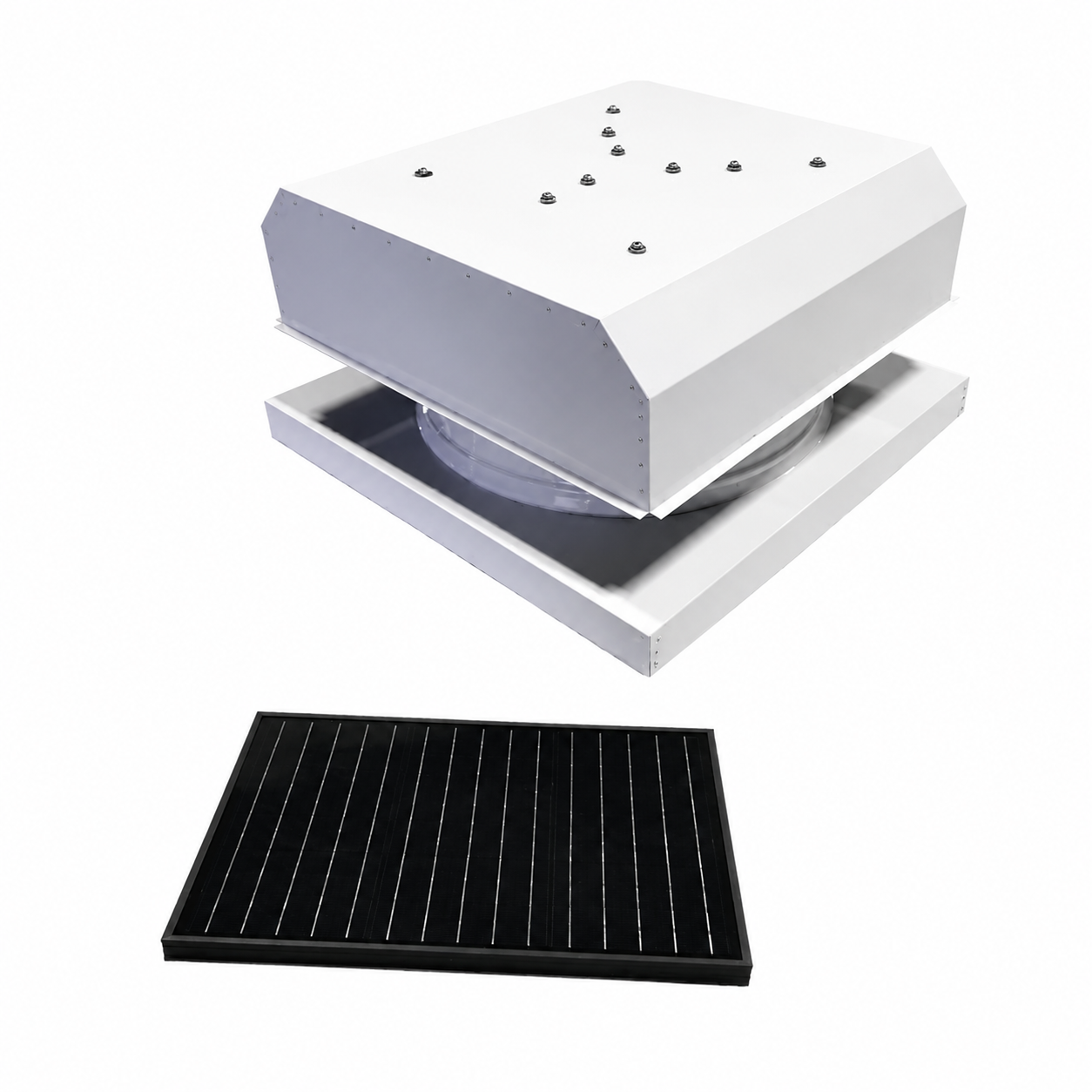 Attic Breeze UltraBreeze HP 35W Curb Mount solar attic fan, Polar White