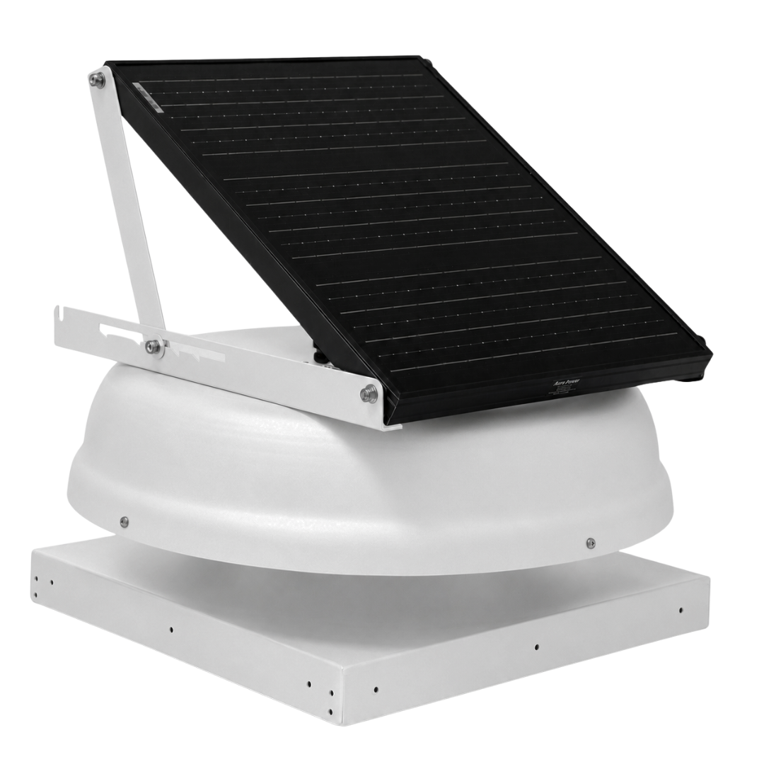 Attic Breeze AeroBreeze HP 35W Curb Mount solar attic fan, Polar White